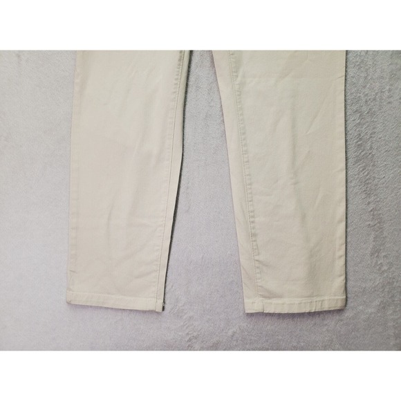 LOFT Cropped Pants Women's Petite 12 Tan Cotton Pockets Flat‎ Front Straight Leg - Picture 3 of 7